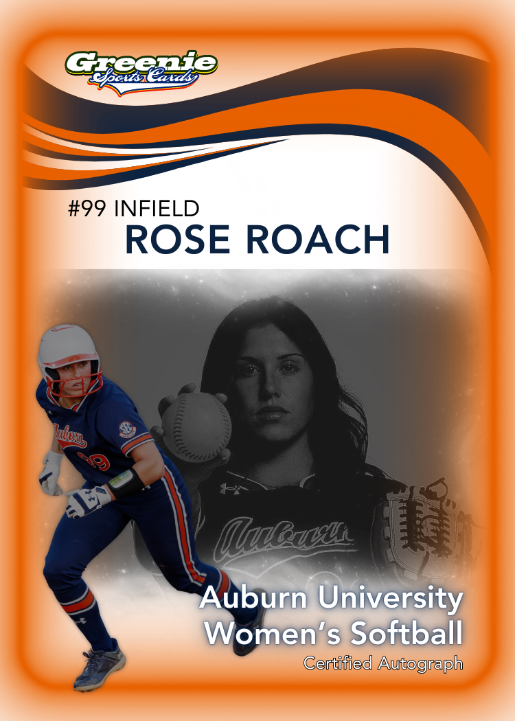 ROSE ROACH Certified Autograph Trading Card 2025 Greenie Sports Cards NIL Trading Card PRE-SALE