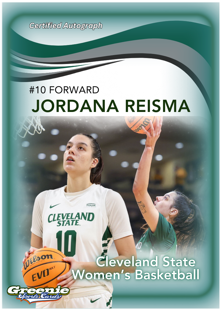 JORDANA REISMA Certified Autograph Trading Card 2024 Greenie Sports Cards NIL Trading Card