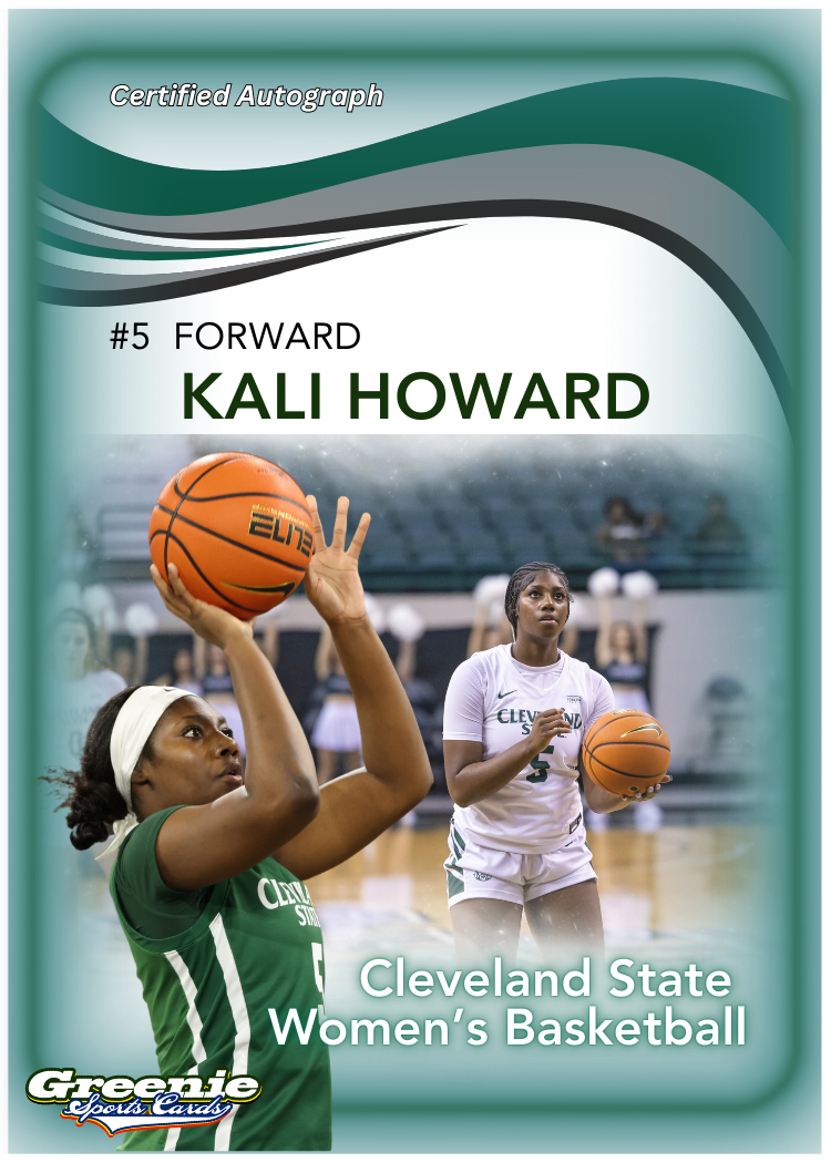 KALI HOWARD Certified Autograph Trading Card 2024 Greenie Sports Cards NIL Trading Card