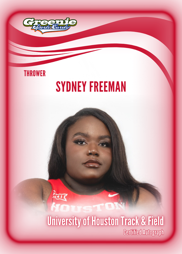SYDNEY FREEMAN Certified Autograph Trading Card 2025 Greenie Sports Cards NIL Trading Card Pre-Sale