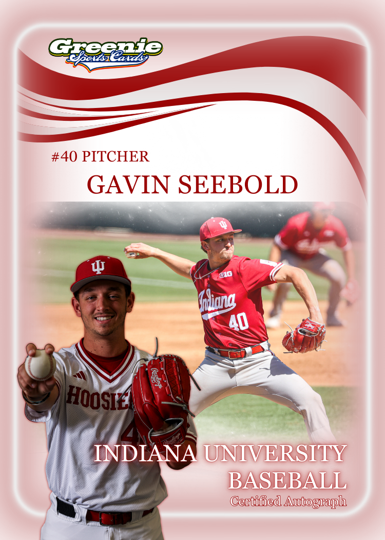 GAVIN SEEBOLD Certified Autograph Trading Card 2025 Greenie Sports Cards NIL Trading Card Pre-Sale