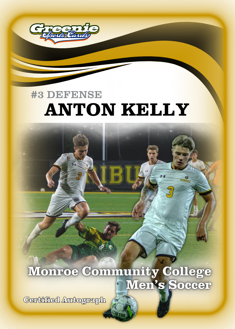 ANTON KELLY Certified Autograph Trading Card 2025 Greenie Sports Cards NIL Trading Card PRE-SALE