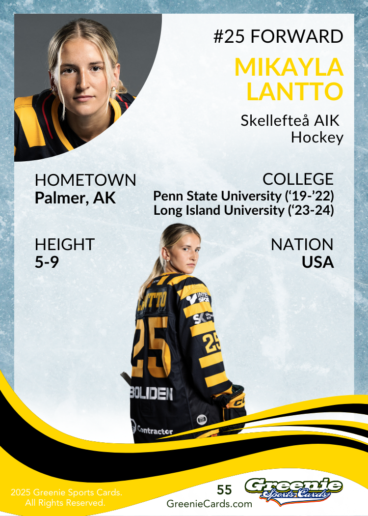 MIKAYLA LANTTO Certified Autograph Trading Card 2025 Greenie Sports Cards NIL Trading Card PRE-SALE