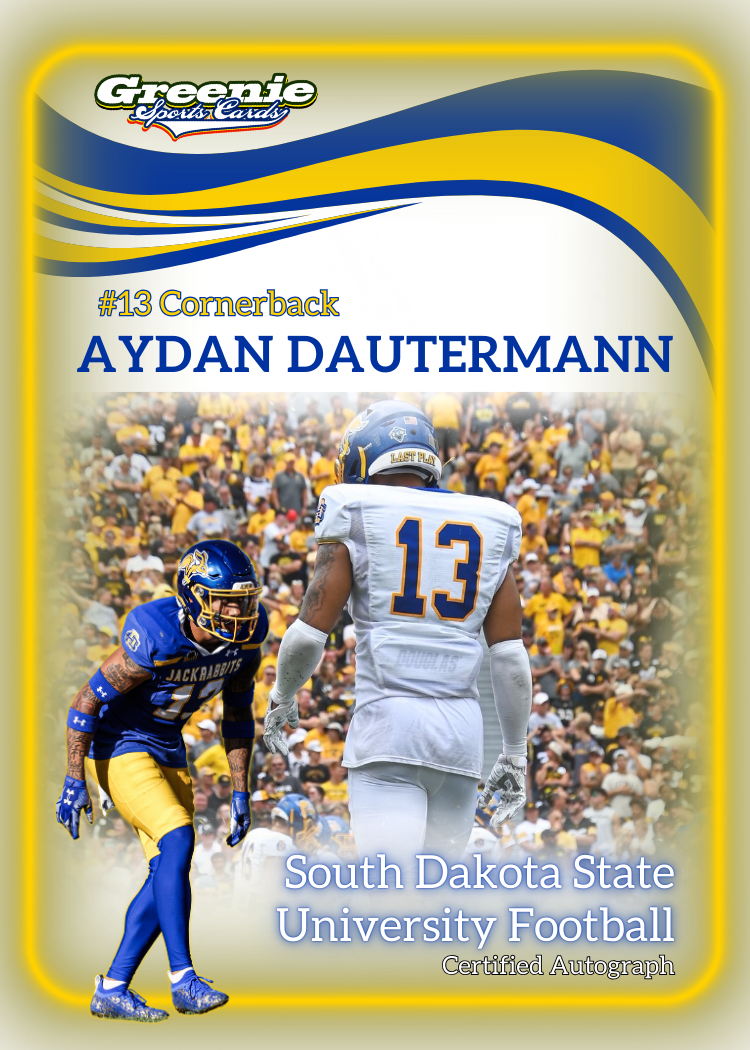 AYDAN DAUTERMANN Certified Autograph Trading Card 2025 Greenie Sports Cards NIL Trading Card Pre-Sale