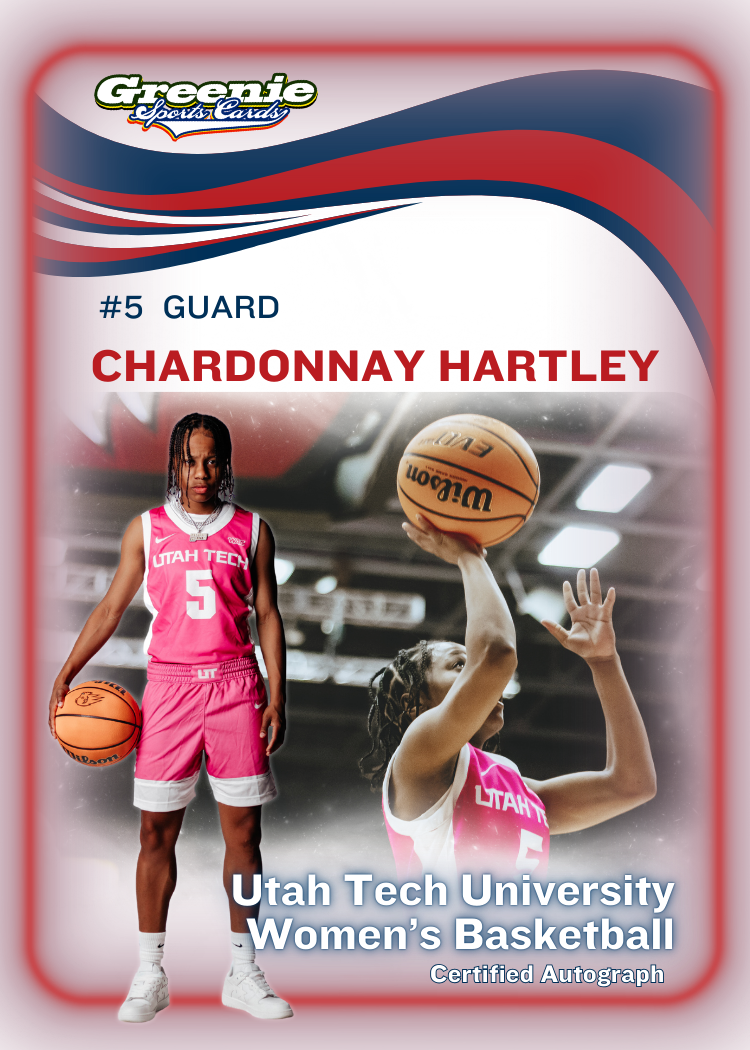CHARDONNAY HARTLEY Certified Autograph Trading Card 2025 Greenie Sports Cards NIL Trading Card