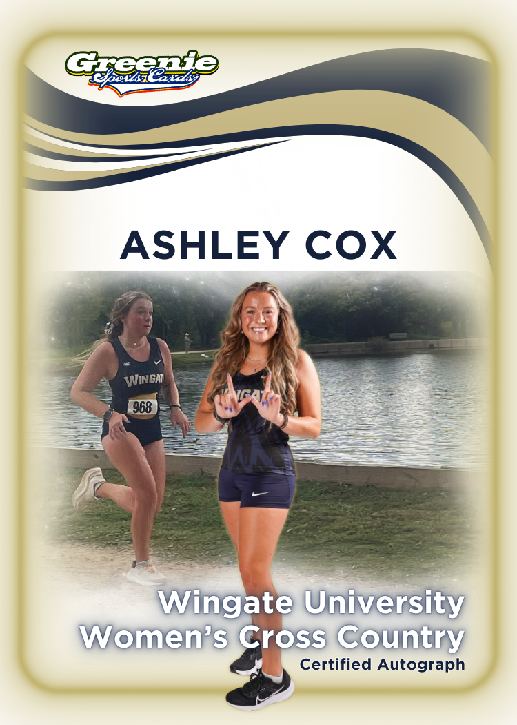 ASHLEY COX Certified Autograph Trading Card 2025 Greenie Sports Cards NIL Trading Card Pre-Sale