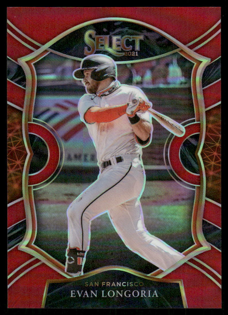 A08 EVAN LONOGORIA 2021 SELECT RED PRIZM REFRACTOR 176/199 #12 GIANTS