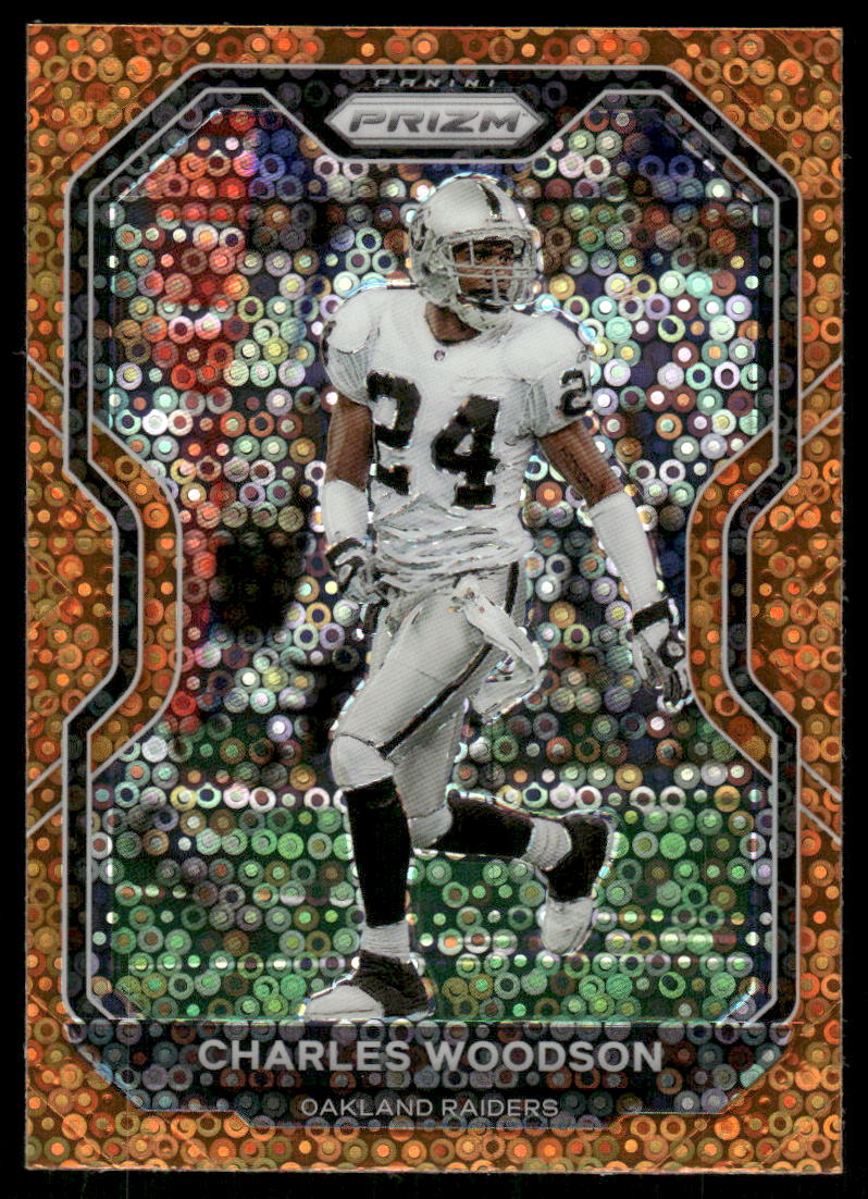 A10 CHARLES WOODSON 2020 PRIZM ORANGE REFRACTOR #138 RAIDERS