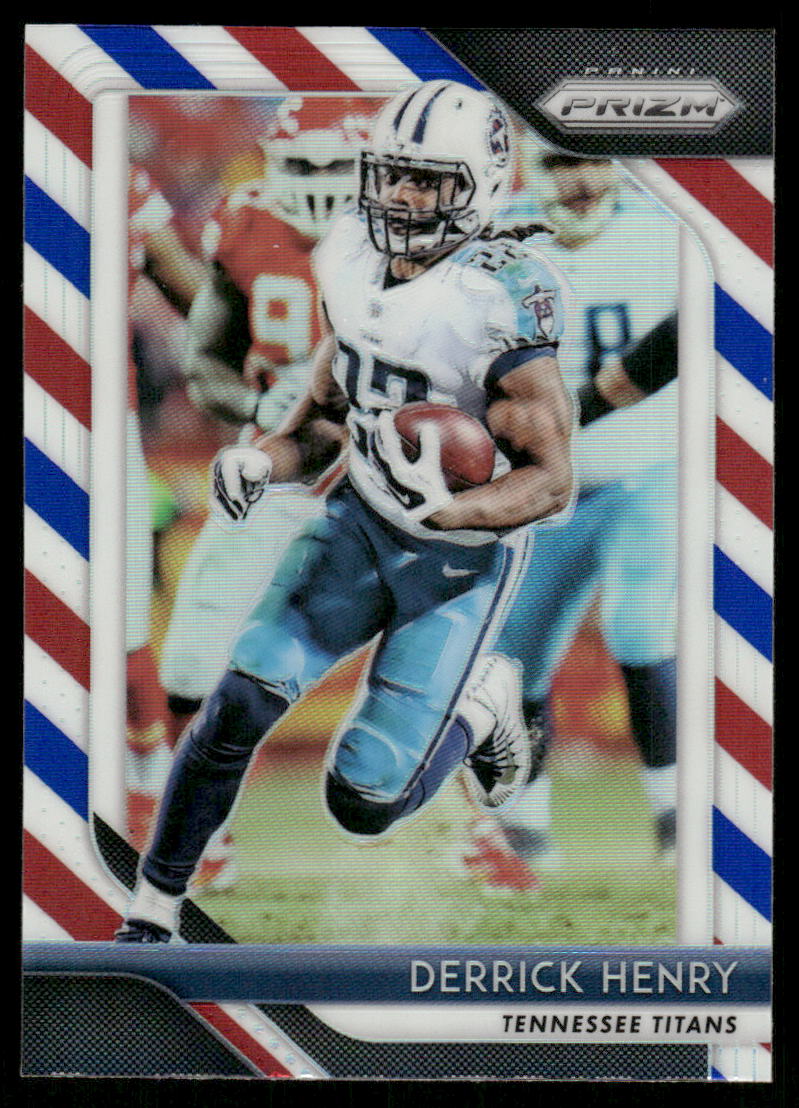 A15 DERRICK HENRY 2018 PRIZM RED WHITE BLUE REFRACTOR #9 TITANS