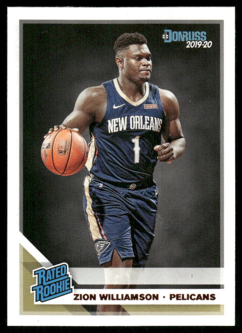 A22 ZION WILLIAMSON RC 2019-20 DONRUSS RATED ROOKIE #201 PELICANS
