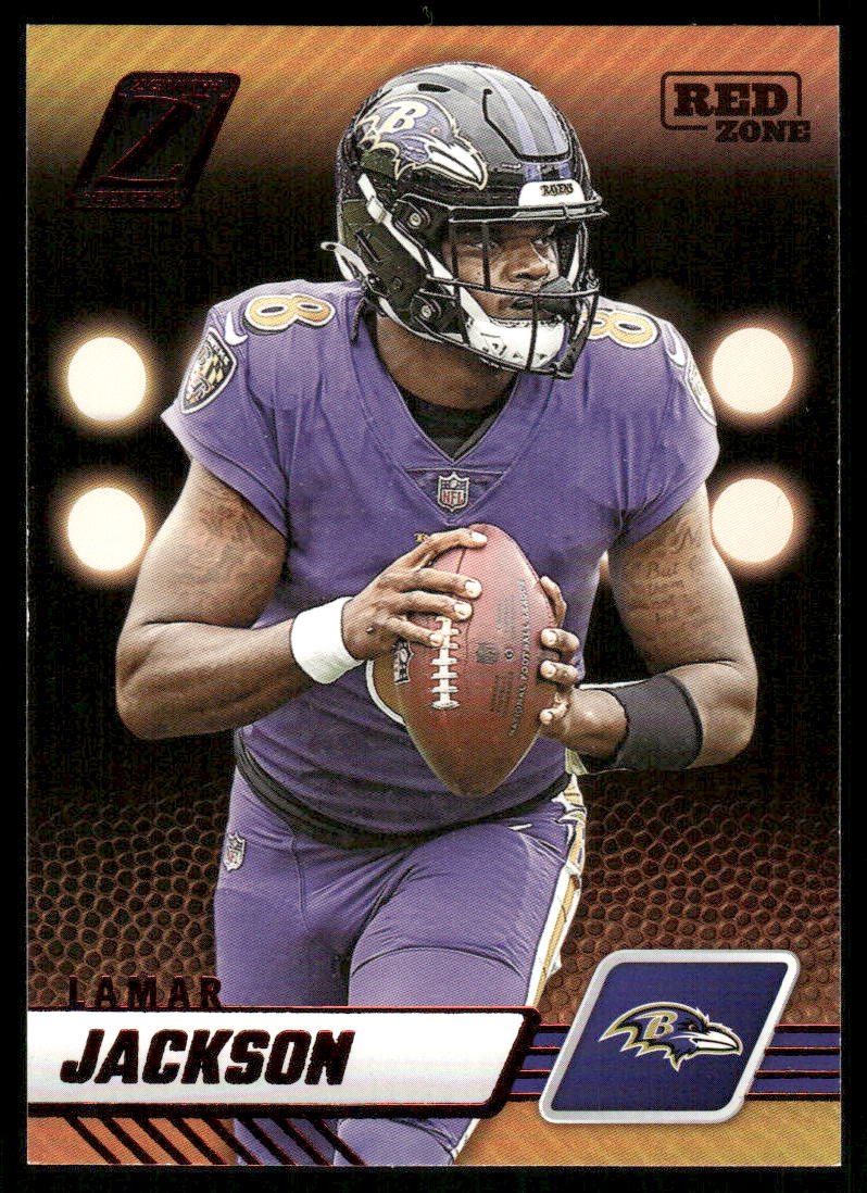 A32 LAMAR JACKSON 2023 ZENITH RED ZONE #8 RAVENS