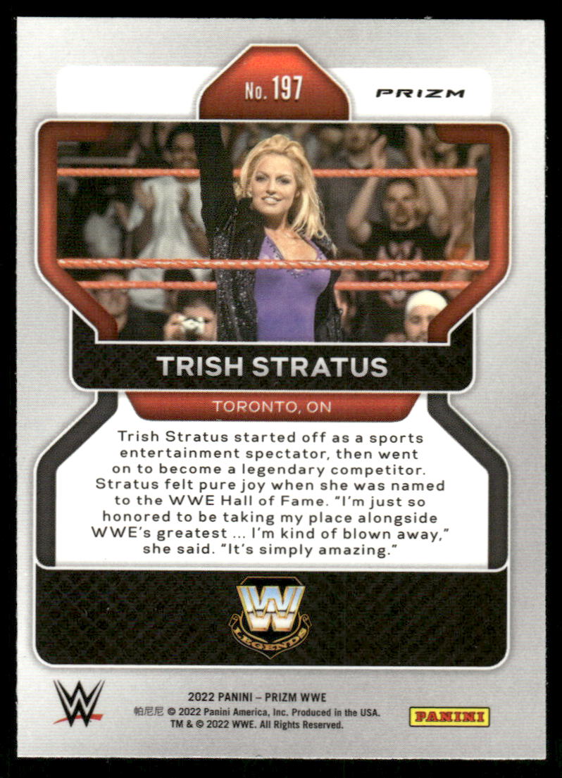 A148 TRISH STRATUS 2022 PANINI WWE RED WHITE BLUE REFRACTOR #197 WRESTLING