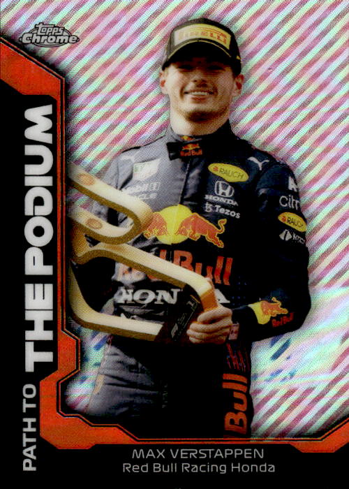 A230 MAX VERSTAPPEN 2021 TOPPS CHROME F1 REFRACTOR PATH THE PODIUM