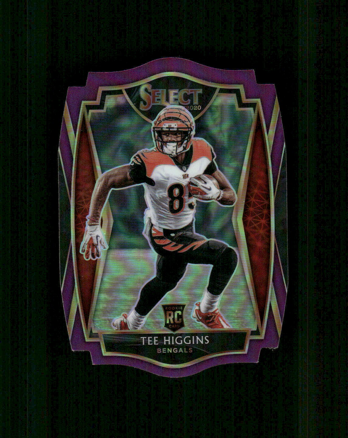 5A17 TEE HIGGINS RC 2020 SELECT DIE CUT PURPLE REFRACTOR PREMIER LEVEL #160 BENGALS