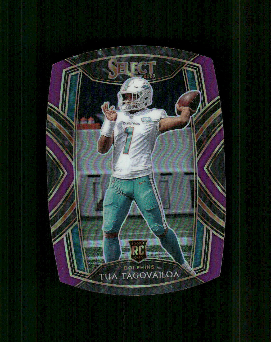 5A20 TUA TAGOVAILOA RC 2020 SELECT PURPLE DIE CUT REFRACTOR CLUB LEVEL #245 DOLPHINS