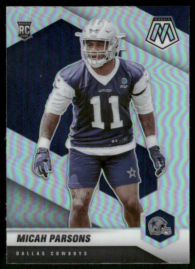 5A22 MICAH PARSONS RC 2021 MOSAIC SILVER PRIZM 362-V COWBOYS