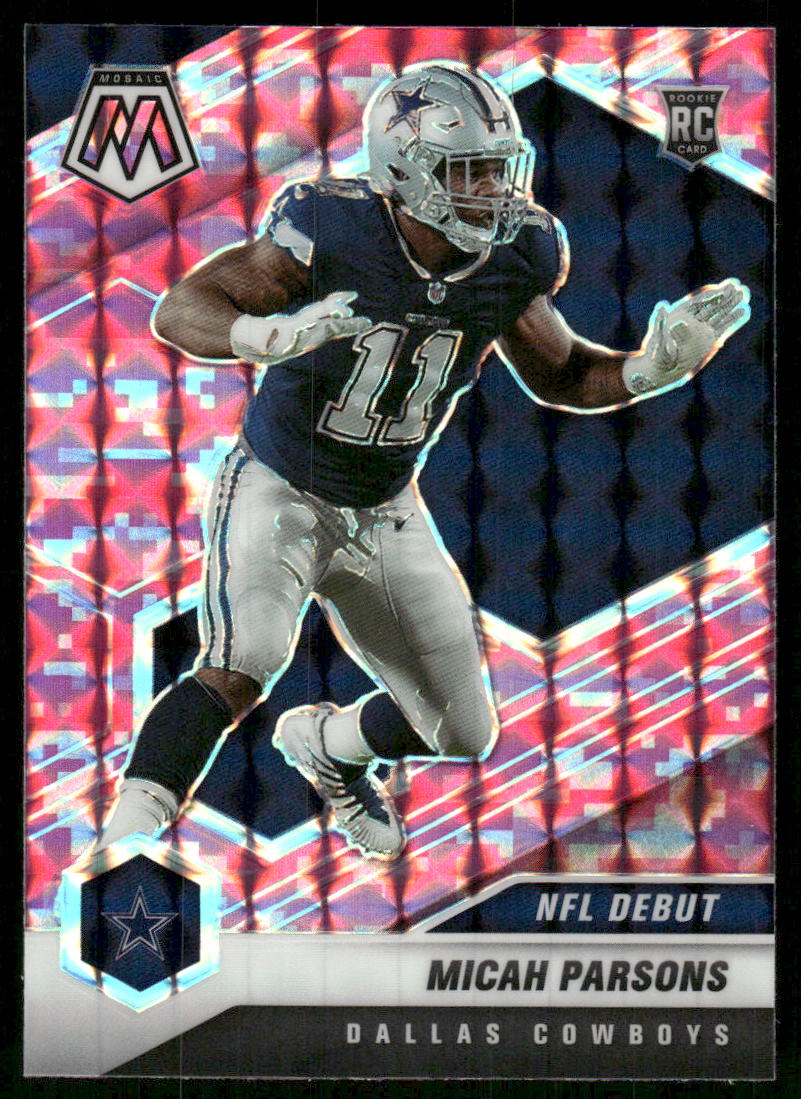 5A26 MICAH PARSONS 2021 MOSAIC PINK PRIZM NFL DEBUT #257 COWBOYS