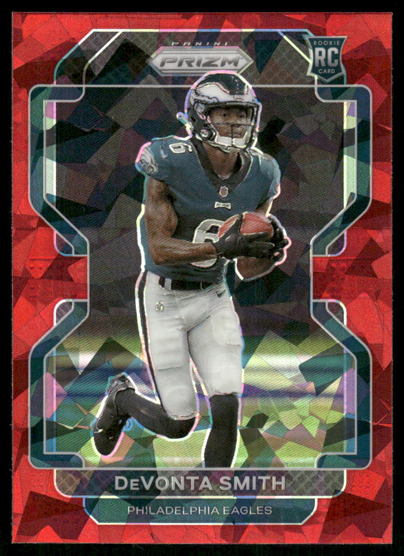 5A31 DEVONTA SMITH RC 2021 PRIZM RED ICE REFRACTOR #335 EAGLES
