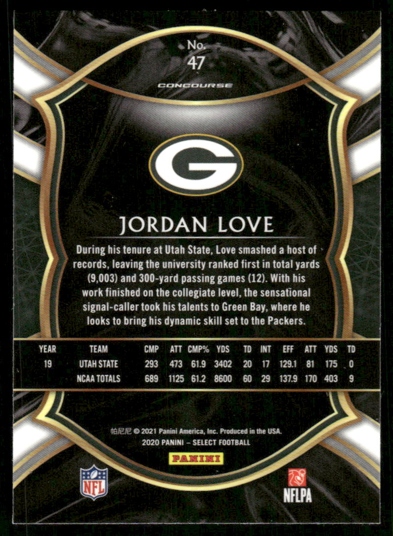 5A38 JORDAN LOVE RC 2020 SELECT CONCOURSE #47 PACKERS