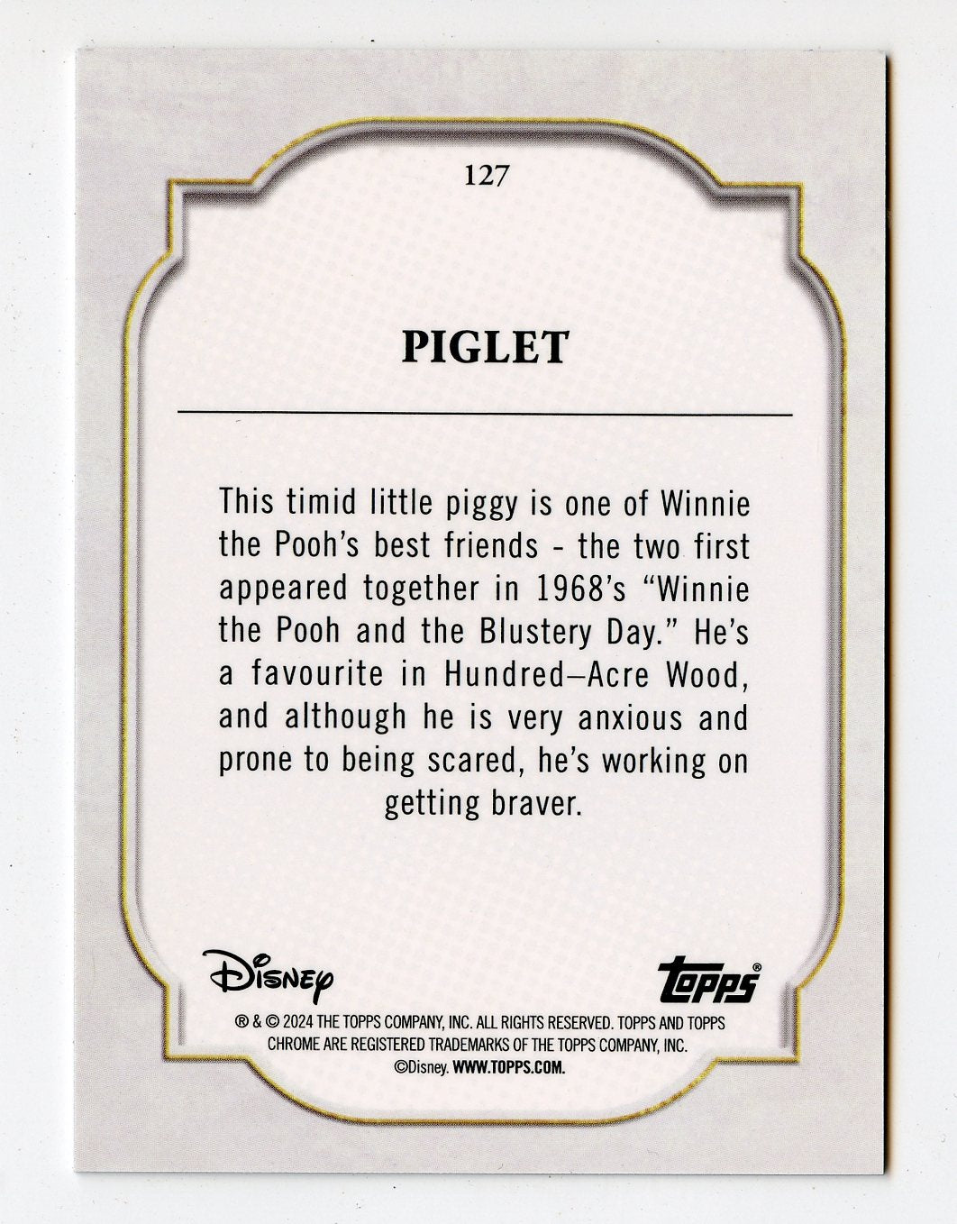 PIGLET 2024 TOPPS CHROME DISNEY #127