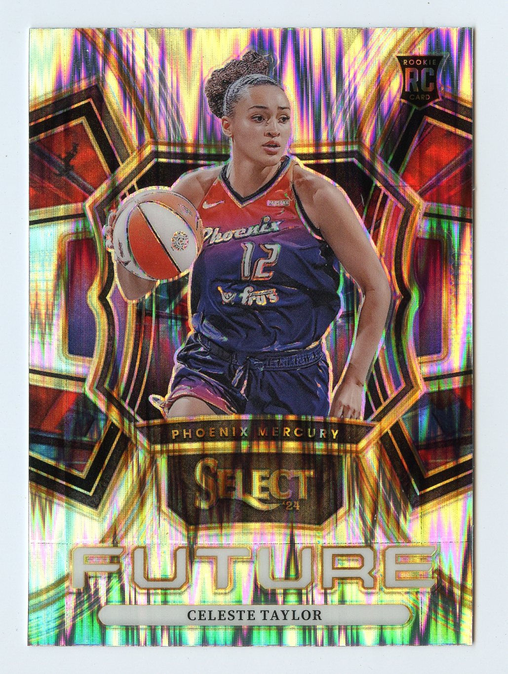 A295 CELESTE TAYLOR RC 2024 SELECT WNBA FLASH REFRACTOR FUTURE #24 MERCURY