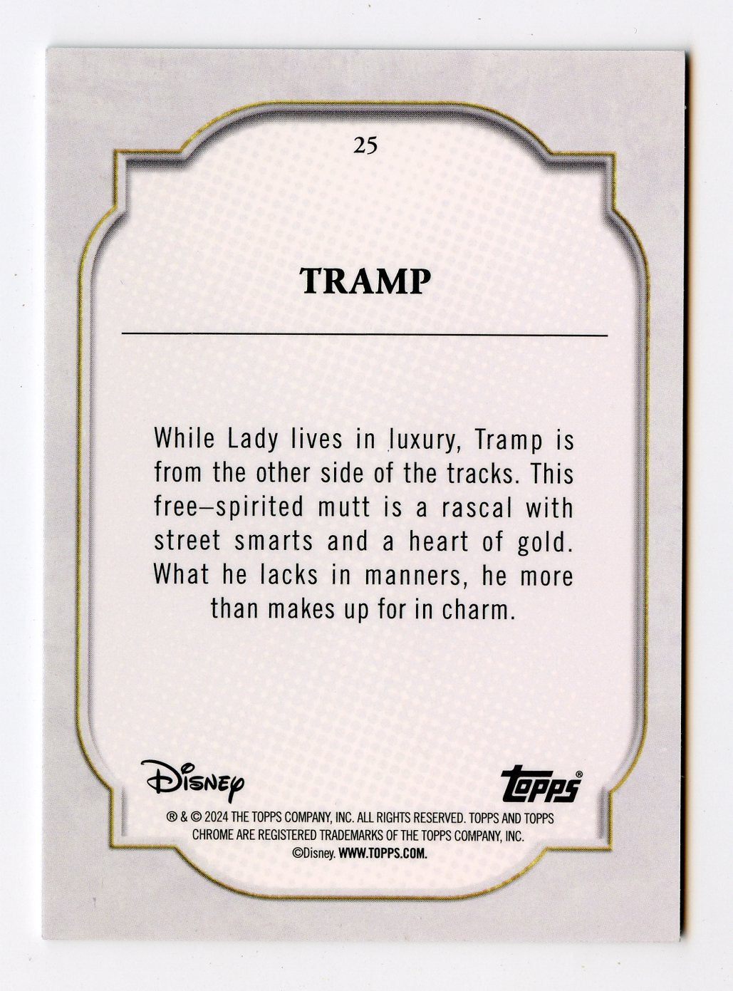 TRAMP 2024 TOPPS CHROME DISNEY #25