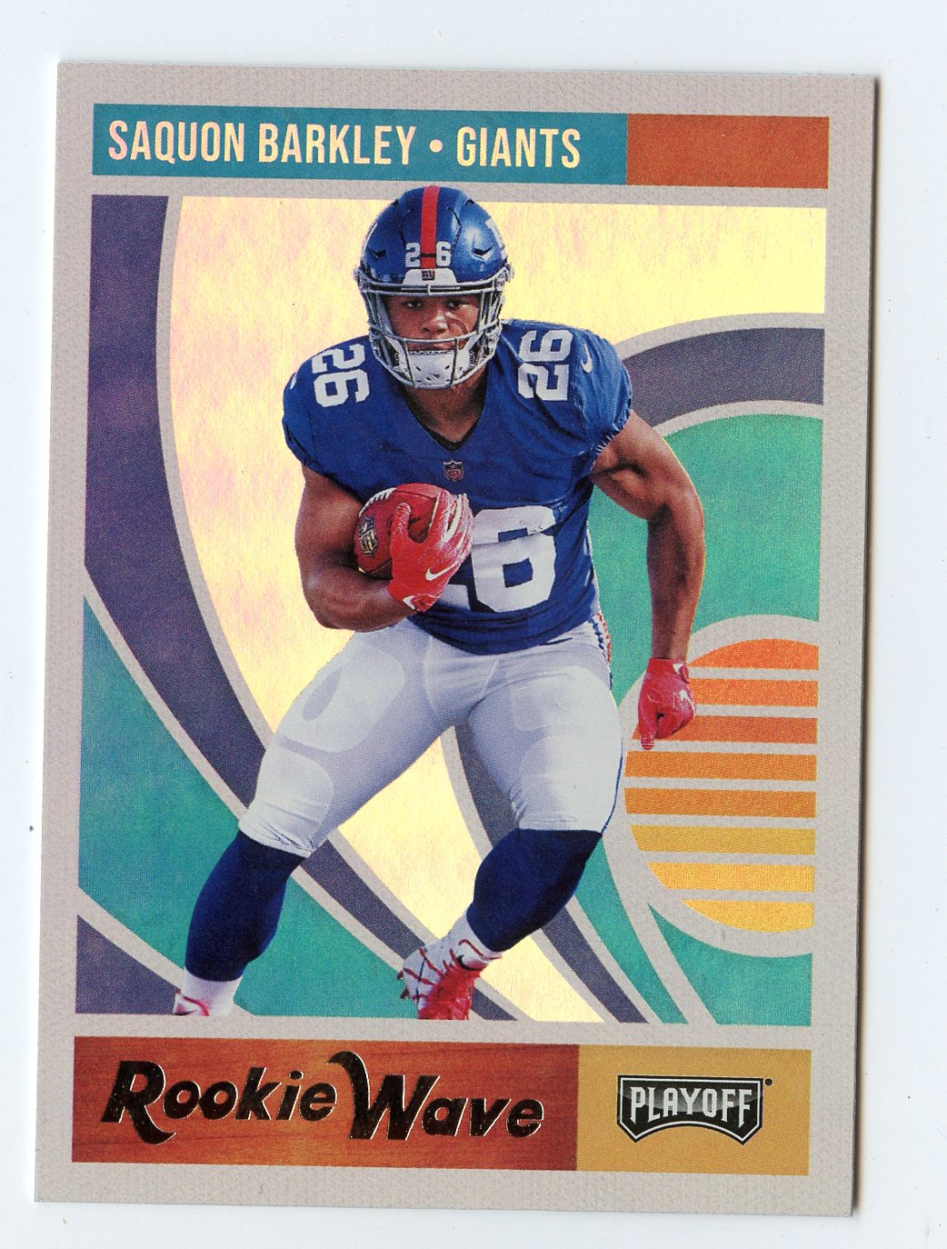 A235 SAQUON BARKLEY RC 2018 PLAYOFF ROOKIE WAVE #2