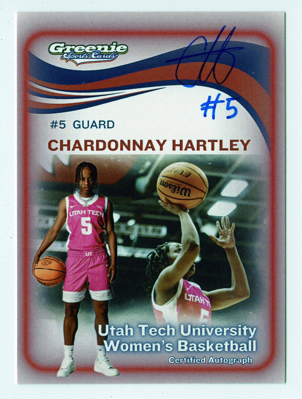 CHARDONNAY HARTLEY Certified Autograph Trading Card 2025 Greenie Sports Cards NIL Trading Card