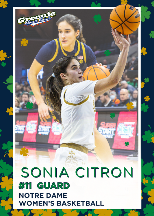 SONIA CITRON 2024 GREENIE SPORTS CARDS NIL /175 NOTRE DAME WBB RARE SP