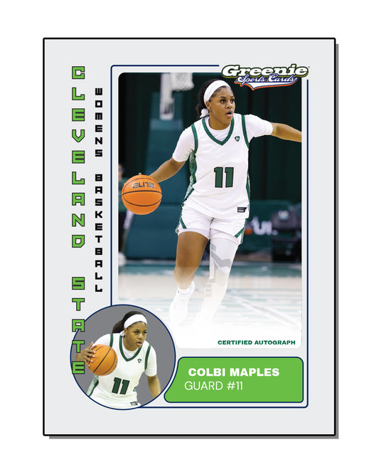 COLBI MAPLES Certified Autograph Trading Card 2025-26 Greenie Sports Cards NIL Trading Card PRESALE