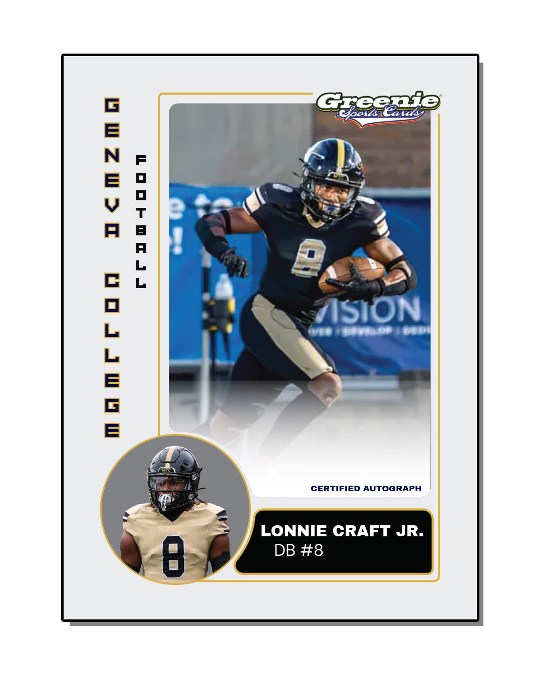 LONNIE CRAFT JR Certified Autograph Trading Card 2025-26 Greenie Sports Cards NIL Trading Card PRESALE