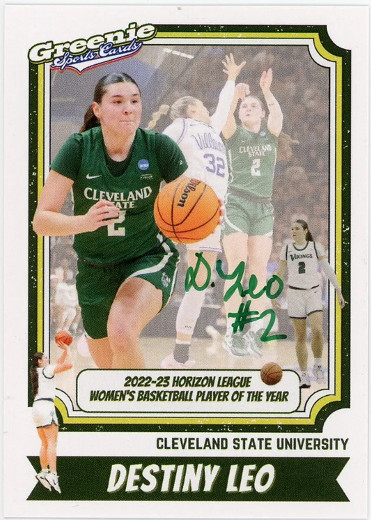 DESTINY LEO 2023 Horizon League Player of the Year AUTOGRAPHED FIRST CARD!