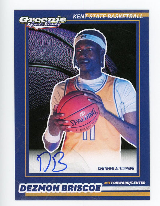 DEZMON BRISCOE Certified Autograph Trading Card 2025-26 Greenie Sports Cards NIL Trading Card