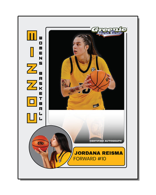 JORDANA REISMA Certified Autograph Trading Card 2025-26 Greenie Sports Cards NIL Trading Card PRESALE