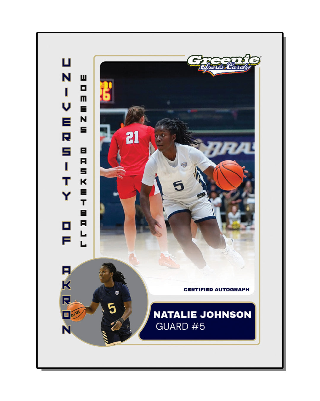 NATALIE JOHNSON Certified Autograph Trading Card 2025-26 Greenie Sports Cards NIL Trading Card PRESALE