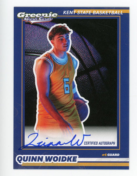 QUINN WOIDKE Certified Autograph Trading Card 2025-26 Greenie Sports Cards NIL Trading Card