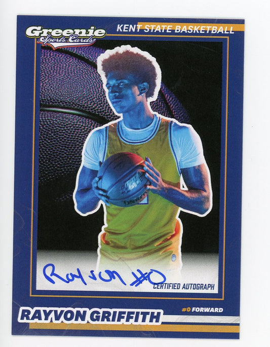 RAYVON GRIFFITH Certified Autograph Trading Card 2025-26 Greenie Sports Cards NIL Trading Card