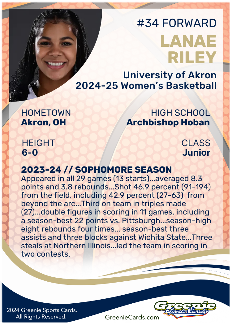 LANAE RILEY Certified Autograph Trading Card (PRE-ORDER)