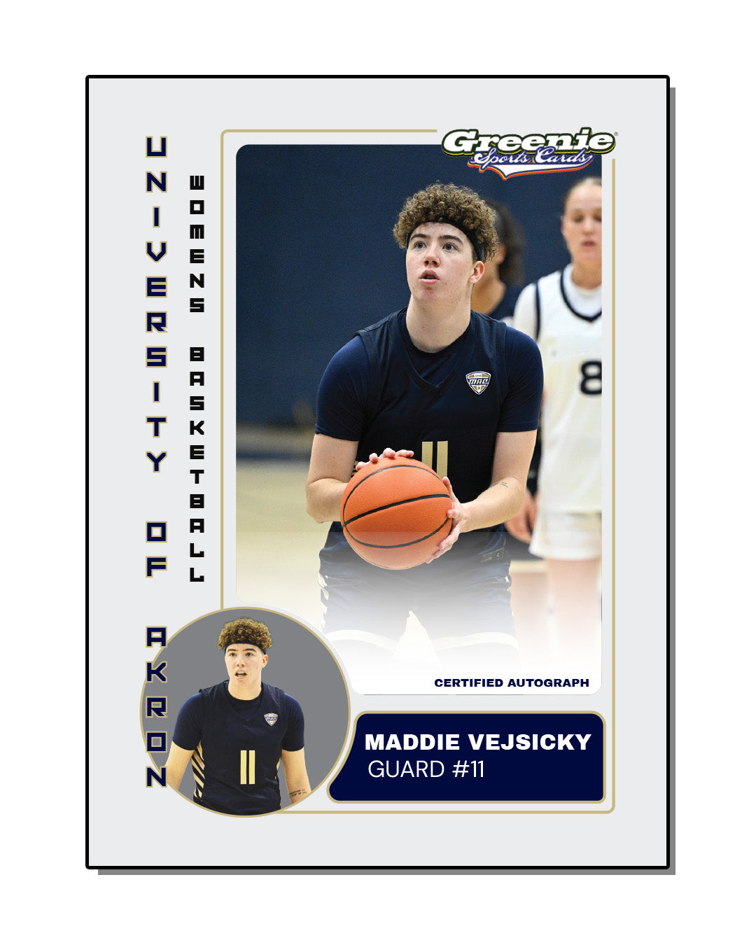 MADDIE VEJSICKY Certified Autograph Trading Card 2025-26 Greenie Sports Cards NIL Trading Card PRESALE