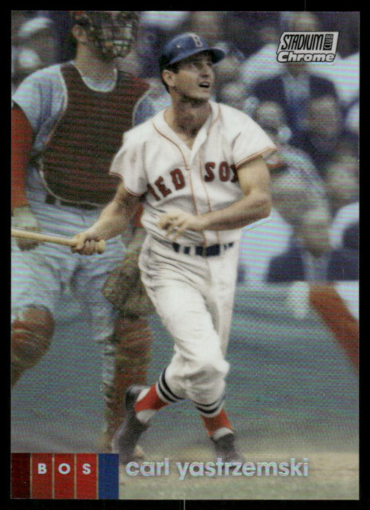 A03 CARL YASTRZEMSKI 2020 TOPPS STADIUM CLUB REFRACTOR #71 RED SOX