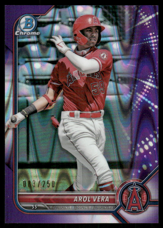 A47 AROL VERA 2022 BOWMAN CHROME PURPLE LAVA REFRACTOR 83/250 ANGELS