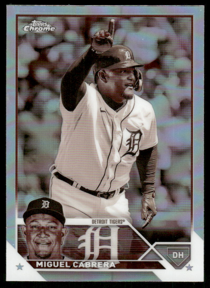 A48 MIGUEL CABRERA 2023 TOPPS CHROME SEPIA REFRACTOR #164 TIGERS