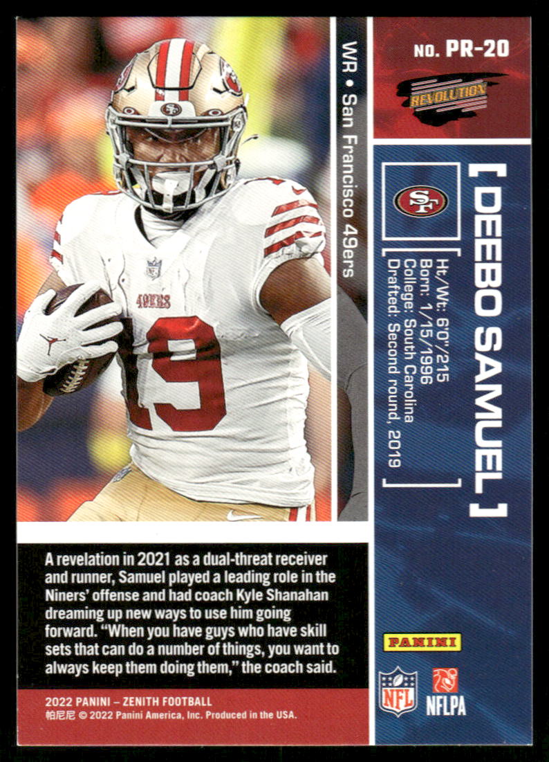 A49 DEEBO SAMUEL 2022 ZENITH REVOLUTION PR-20 49ERS