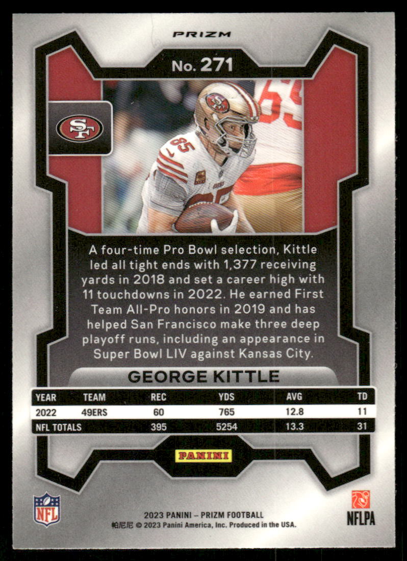 A51 GEORGE KITTLE 2023 PANINI PRIZM RED WHITE BLUE REFRACTOR #271