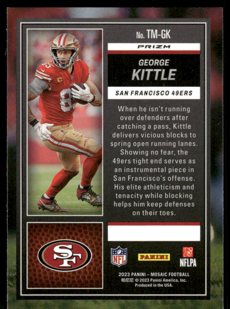 A52 GEORGE KITTLE 2023 MOSAIC TOUCHDOWN MASTERS GREEN TM-GK 49ERS