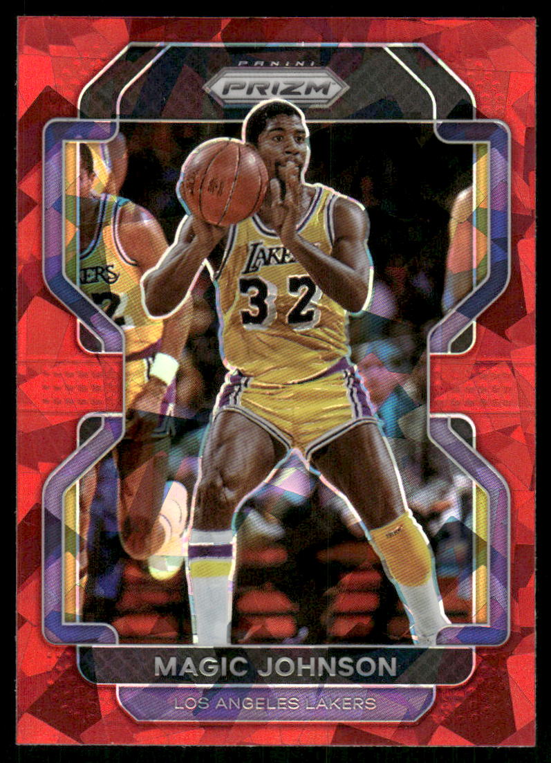 A53 MAGIC JOHNSON 2021-22 PRIZM RED ICE REFRACTOR #248 MAGIC