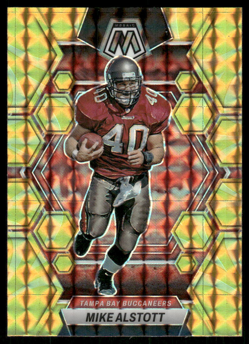 A54 MIKE ALSTOTT 2023 MOSAIC YELLOW REFRACTOR #233 BUCCANEERS