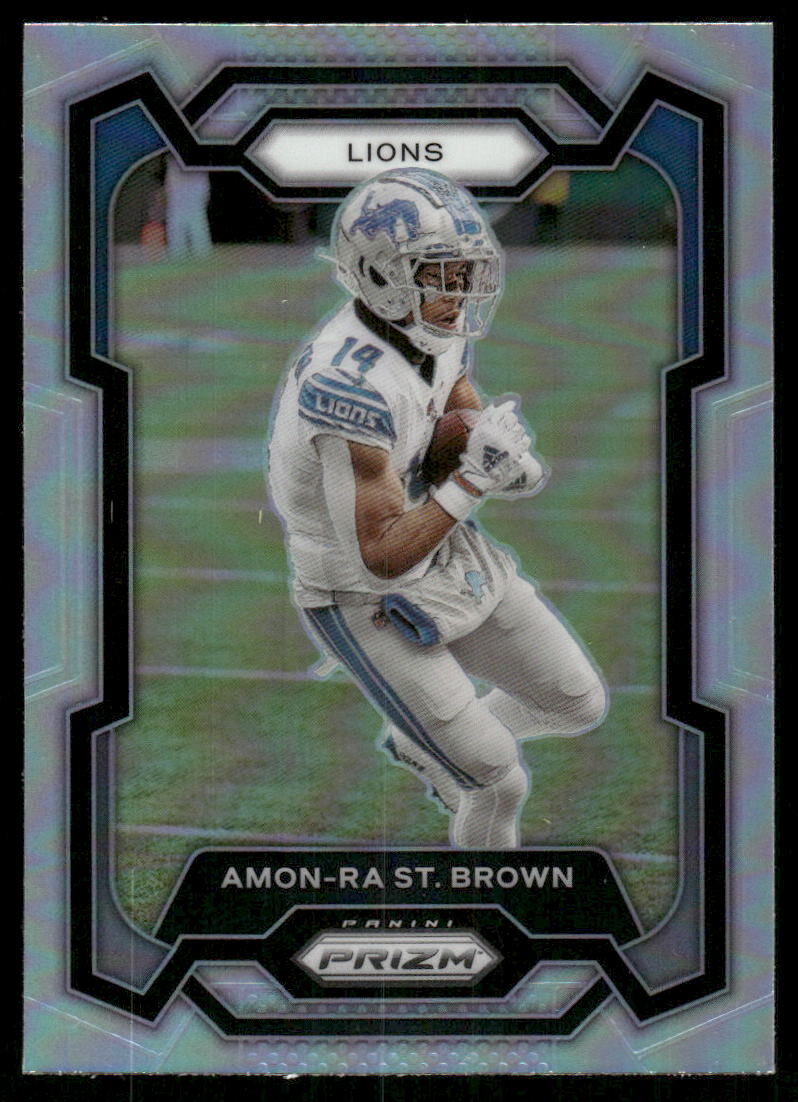 A61 AMON-RA ST BROWN 2023 PRIZM SILVER REFRACTOR #96 LIONS