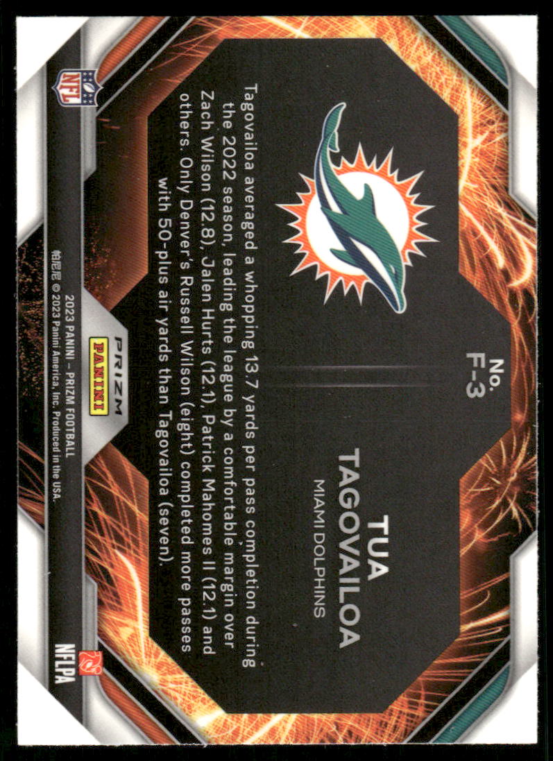 A62 TUA TAGOVAILOA 2023 PRIZM GREEN REFRACTOR FIREWORKS F-3 DOLPHINS