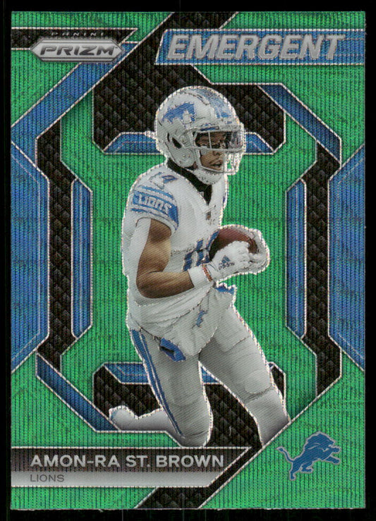 A64 AMON-RA ST. BNROWN 2023 PRIZM EMERGENT GREEN REFRACTOR H-8 LIONS